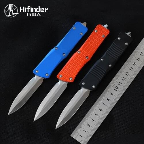 Hifinder knife D2 double edge blade light Aviation Aluminum Handle hunting knives survival edc outdoor camping Self-defense tool