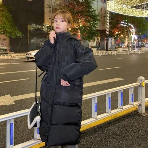 Loose Winter Women Coat With Hooded Girls OverCoat Casual Zipper Long Student Parka Fashion Autumn Female Cotton Padded Jacket