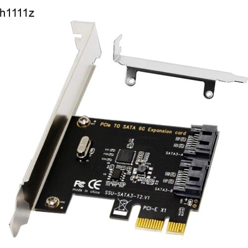 PCIe PCI Express to SATA3.0 2-Port SATA III 6G Expansion Controller Card Adapter #L059# new hot