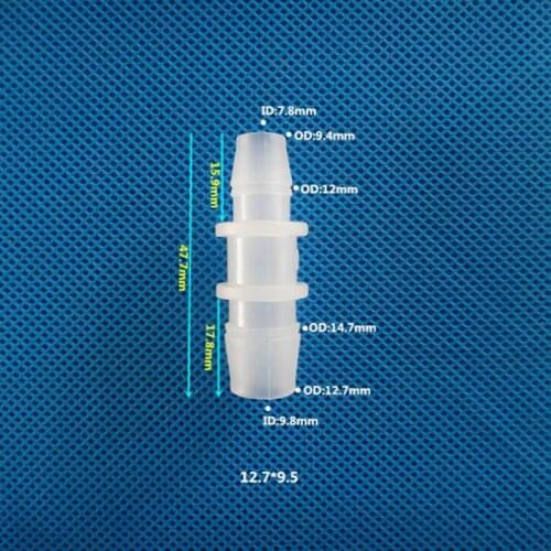 12.7mm to 9.5mm Plastic Pipe Fitting Pagoda Barbed Straight Reducing Hose Connector Tube Joint for Garden