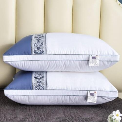 Mcao Quality Bed Pillows Super Soft Comfortable for Sleeping Side&Back Sleepers Breathable Feather Fabric Neck Pillow 1pc HT0898