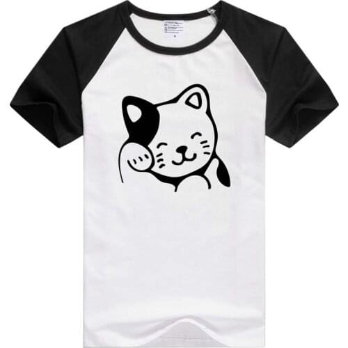 Lucky Cat short sleeve casual Men Women T-shirt Comfortable Tshirt Cool Print Tops Fashion Tees GA1282