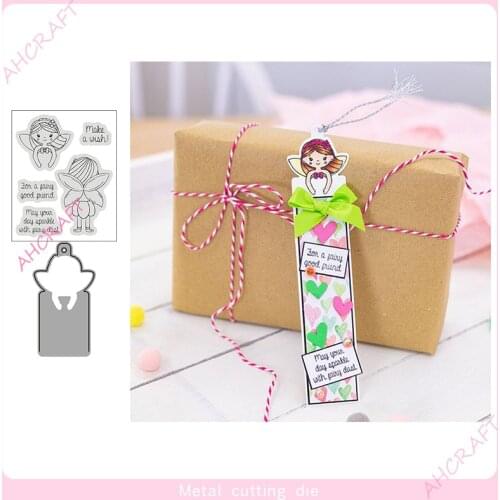 Flower Fairy Stamp and Metal Cutting Dies for DIY Scrapbooking Photo Album Decorative Embossing Paper Card Crafts Die 2021
