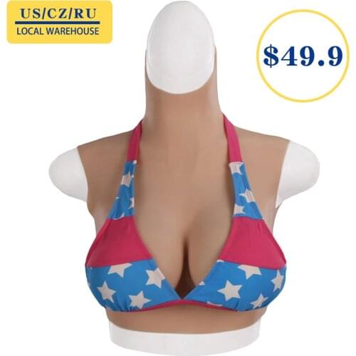 Silicone Breast Forms Fake Boobs Artifical Tits For Drag Queen Shemale Transgender Cosplay Crossdresser Realistic Breast Plate