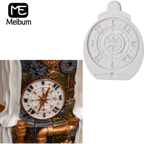 Meibum Silicone Cake Moulds Compass Fondant Molds Chocolate Dessert Baking Tools GumPaste SugarCraft Pastry Decorating