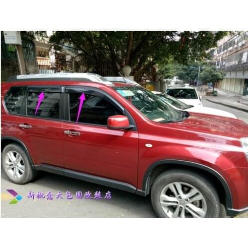 Auto Car Windows Rain Wind For Nissan X-Trail X trail T31 2007-2013 Sun Shield Deflector Visor Trim Accessories