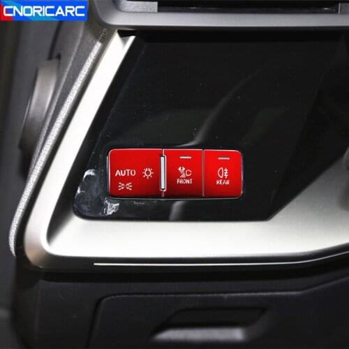 Car Styling For Audi A3 2021 Headlight Switch Button Stickers Trim Console Buttons Frame Cover Interior Accessories