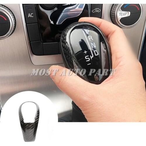 Carbon Fiber Inner Center Console Gear Shift Knob Cover For Volvo S60 V60 2012-2017 1pcs Car Decoration Car Accesories Interior