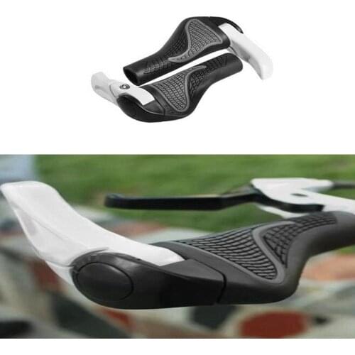 Bicycle Grip Handlebar End Cap Aluminium Alloy Lock Mountain Handle Bar Grip Trek Bike Anti-Skid Rubber Bicycle Skid-Proof Grips