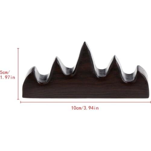 Vintage Wooden Brush Rest Stand 4 Slots Chinese Calligraphy Pen Rack Holder