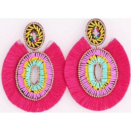 Statement Earrings Tassel Big Earring Boho Fringe Earrings Dangle Drop Earring For Women Oorbellen Fashion Earrings Jewelry