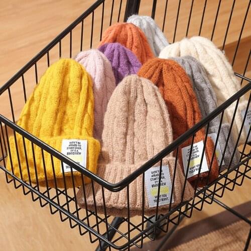 Winter Hats New Beanies Knitted Hat Autumn Unisex Beanie Caps Warmer Bonnet Ladies Casual Cap