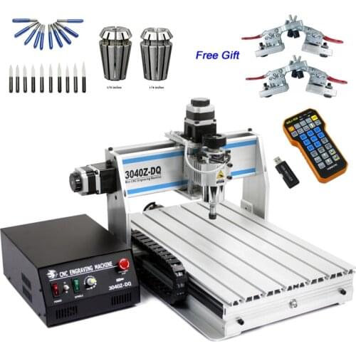 3040Z-DQ USB CNC Router 3040 Engraving Drilling Milling Machine with Mach3 Remote Controller