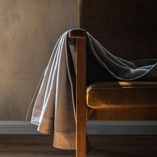 USA Waffle All Cotton Pure Cotton Blanket Nap Office Blanket Air Conditioning Blanket Summer Thin Towel Blanket Comforter Solid