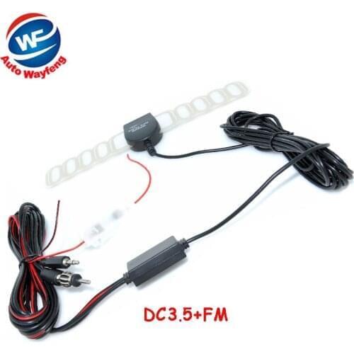 Car Analog TV Antenna Car DVD NAVI Auto Analog TV Radio FM AM Antenna for GPS DVBT TMC Navigation 2Din DC3.5+Fm connecter