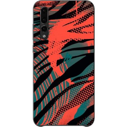 Tiger Stripes Phone Case Art Classics TPU New Fashion Sotf Silicone Black for Huawei P40 P30 P20 Lite P10 P9 P8 Series Aesthetic