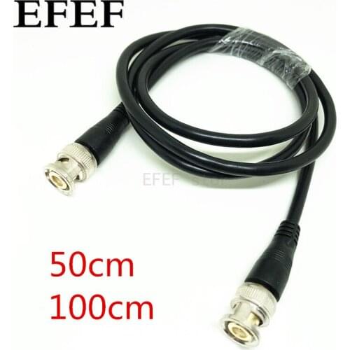 2pcs 0.5M/1M/BNC Male To Male Adapter Cable For CCTV Camera BNC Connector Cable Camera BNC Accessories