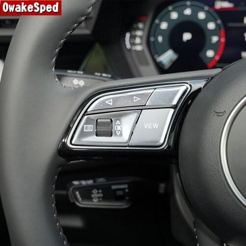 Steering Wheel Buttons Sequins Decoration Cover Trim Stickers Car Styling For Audi A4 A5 S4 S5 S3 2020-2021 Aluminum Alloy