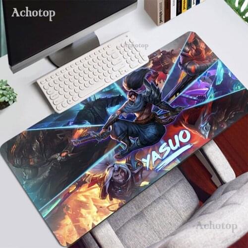 Yasuo League of Legends Natural Rubber Gaming Mousepad Desk Mat Gamer Desktop Large Mouse Pad Carpet XL Keyboards Anti-slip Mat