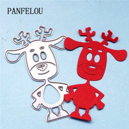 PANFELOU Metal craft The elves deer children paper die cutting dies for Scrapbooking/DIY Easter wedding Halloween cards