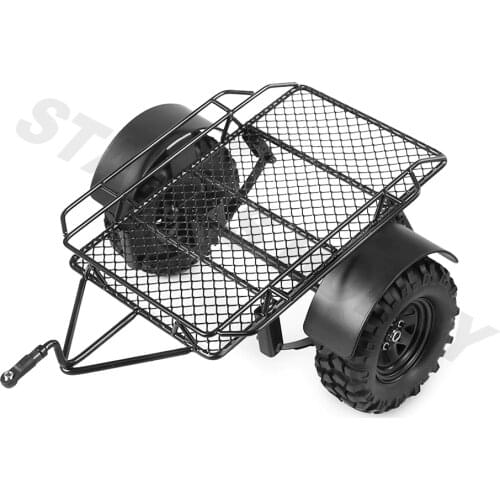 RC Car Metal Hitch Mount Trailer Truck Hauler for 1/10 RC Crawler Traxxas TRX4 Axial SCX10 90046 Tamiya CC01 RC4WD D90 TF2