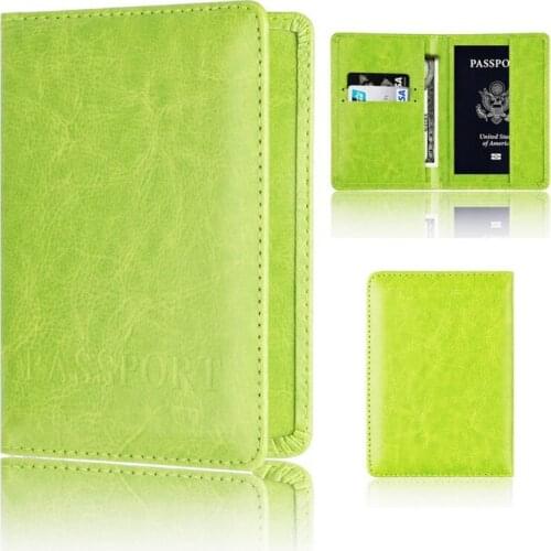 Travel Cute Passport Cover Women Men PU Passport Bag Leather Ticket Holder Fashion Passports Case Credit Card ID Document Wallet