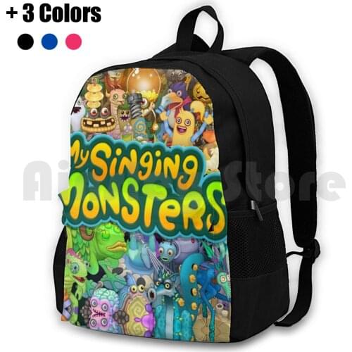 My Singing Monsters Characters And Title Outdoor Hiking Backpack Riding Climbing Sports Bag My Singing Monsters My Singing