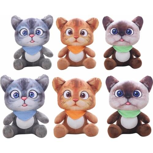 Cartoon Dolls Pillow Cat Sitting PP Cotton Electric Rust Facial Lovely Sofa Cushion Plush Stuffed Toy Kids Doll
