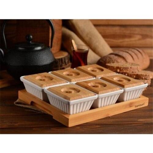 White 13 Piece Lid Breakfast Set