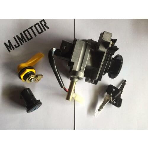 LH100T Lock Ignition Key Switch Set Seat Lock Key For Yamaha Chinese Scooter Honda Motorcycle Spare Part