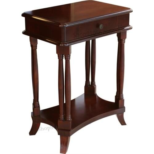 A Few Corners Of The Sofa Side A Few European Solid Wood Square Table Telephone Table Leisure Small Coffee Table High-end Flower