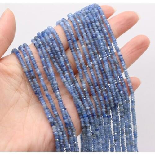 New Style Natural Stone Bead Section Blue Quartz Small Beads For DIY Jewelry Making Necklace Bracelet Earrings Accessory