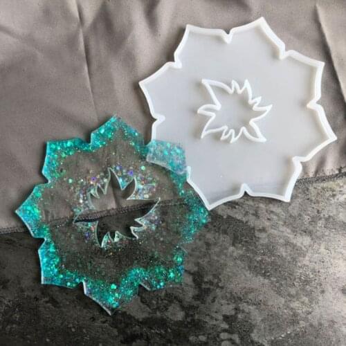 Irregular Flower Coaster Resin Mold Tray Crystal Epoxy Mold Tray Fruit Tray Mirror Silicone Pendulum Table Mold