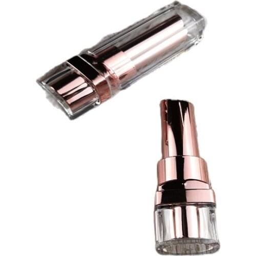 Empty Transparent Lipbalm Tube Rose Gold Lipstick Tube Dipped Finish Lip Balm Container DIY Empty Lipstick Cosmetic Container