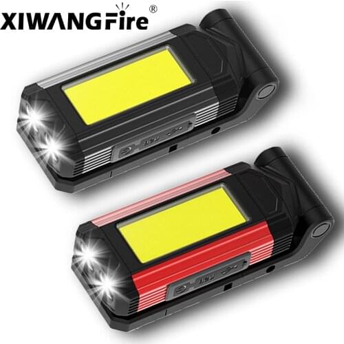 COB Work Light with Magnet LED Flashlight Multi Functional Adjustable Camping Lamp Waterproof Torch USB Rechargeable Lantern