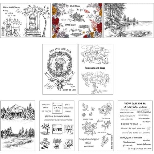 River Bank Lake DIY Silicone Clear Stamp Seal Scrapbook Embossing Album Decor K0AB