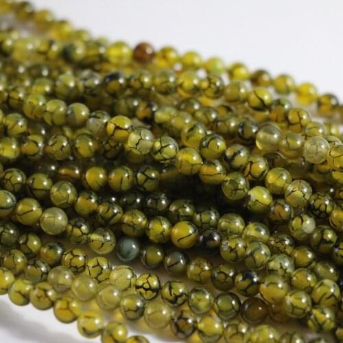 New Yellow Dragon Vein Agat natural stone carnelian onyx 6mm 8mm 10mm 12mm hot Round Loose Beads 15 inches A30