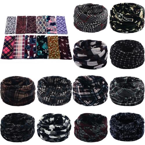 Men Women 2020 Unisex Winter Soft Fleece Scarf Double Layer Knitted Neck Warmer Snood Scarves