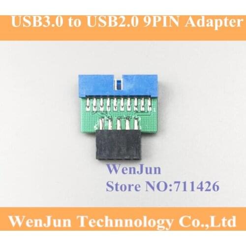 Chassis Front USB3.0 19 PIN 20 pin female to USB2.0 9 pin adapter USB 3.0 19pin /20Pin to USB 2.0 9PIN converter adapter
