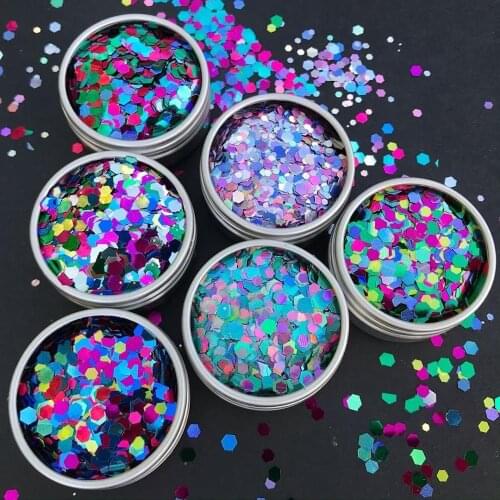 Hexagon 4mm 10g PVC Sequins Sewing Decoration Paillette 3D manicure DIY artesanato clothing Ornament Accessory craft Lentejuelas