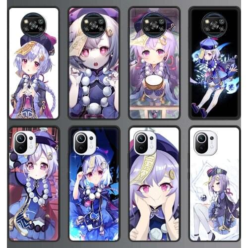 Silicone Phone Case For Xiaomi Poco X3 NFC M3 11 Mi 10T Pro 9T Note 10 Lite 5G Soft Coque Back Cover Genshin Impact Ganyu Qiqi