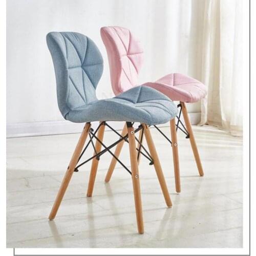 1000 Chair back home economical bedroom Nordic net red makeup butterfly dining chair solid wood simple