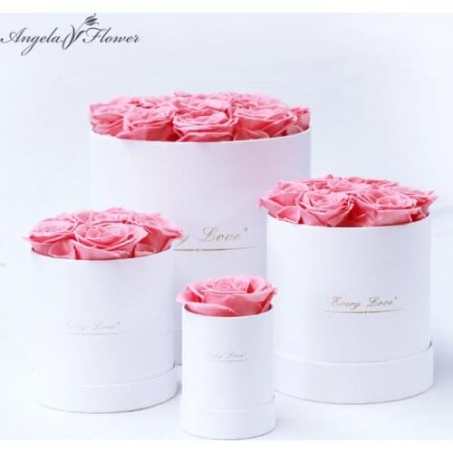 Eternal Life Flower Immortal Rose with Hug Bucket Box Gift Preserved Flower in Box Set Mothers Day Romantic Valentines Day Gift