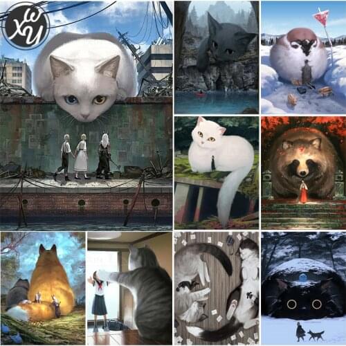 WEIWEI Diamond Painting Big Cat Diy 5D Diamond Mosaic Full Square/round Cross Stitch Home Decoration Handicraft Gift Home Decor