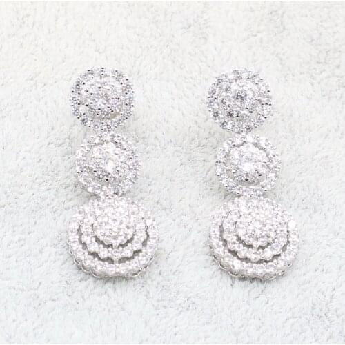 XUTAAYI Popular Style Sterling Silver High Quality Zircon Stone Luxury Daily Wear Silver Earrings