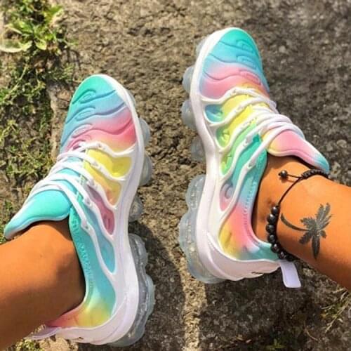 2021 Women Sneakers Summer Outdoor Sports Shoes Multicolor Leisure Comfortable Lace Up Plus Size Zapatos De Mujer Running Shoes