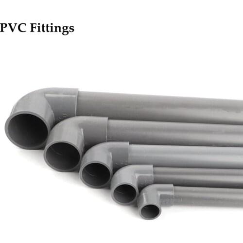 Free Shipping 1pc 50mm PVC Elbow Joints Water Pipe Connector Irrigation System Fittings Household Tap Garden Water Connectors