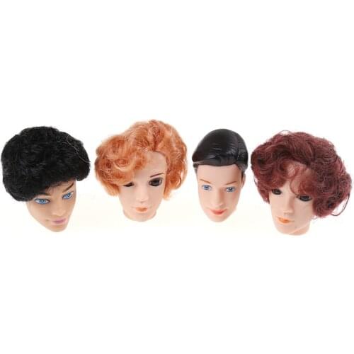 1pcs 3D Supersize Eyes Doll head with hair For Boyfriend for Ken Male Doll Heads toy Doll Accessories Christmas Gifts