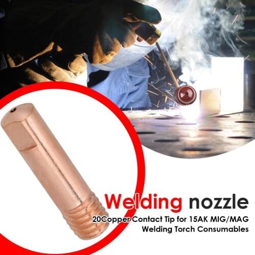 20pcs Nozzles Contact Tips Holders MIG Welder Semi-automatic Consumable Welding Tools Soldering Supplies Accessory