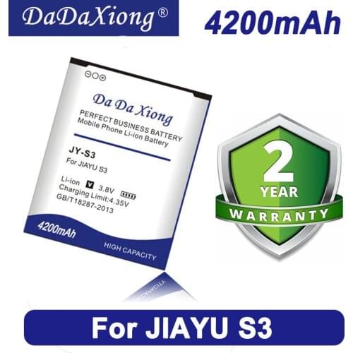 DaDaXiong High Capacity 4200mAh JY S3 / JY-S3 Phone Battery For JIAYU S3 Cell Phone Battery + Tracking Number